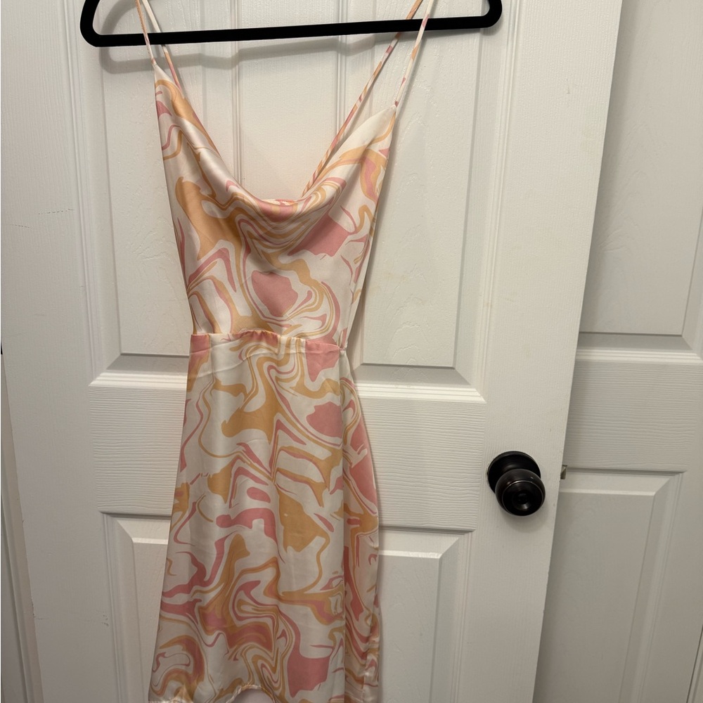 Elegant Swirl Print Dress